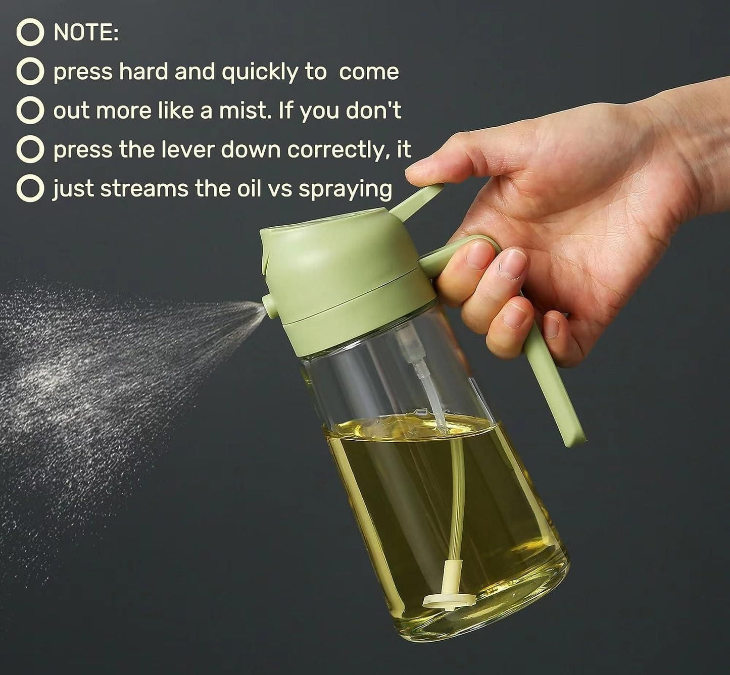 2-in-1 Oil Dispenser Spray and pour design